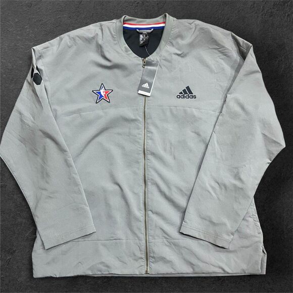 Adidas NBA All Star Game Jacket Full Zip Basketball NWT 2017 Hex Patch Mens 2XL - Picture 1 of 9